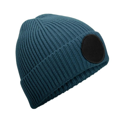 Front - Beechfield Unisex Adult Fashion Circular Patch Beanie