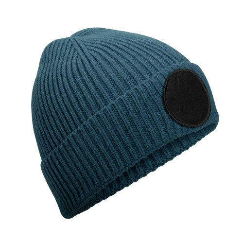 Front - Beechfield Unisex Adult Fashion Circular Patch Beanie