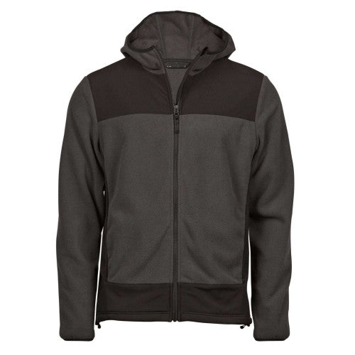 Front - Tee Jays Mens Mountain Hooded Fleece Jacket