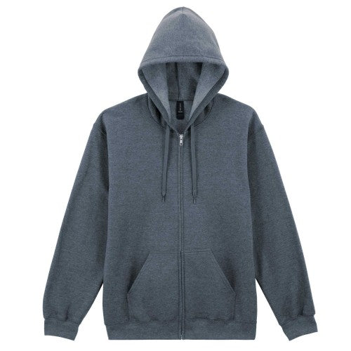 Front - Gildan Unisex Adult Fleece Midweight Full Zip Hoodie