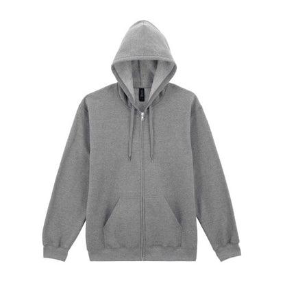 Front - Gildan Unisex Adult Fleece Midweight Full Zip Hoodie