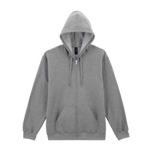Front - Gildan Unisex Adult Fleece Midweight Full Zip Hoodie