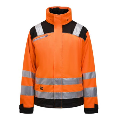 Front - Jobman Mens Star Hi-Vis Winter Jacket