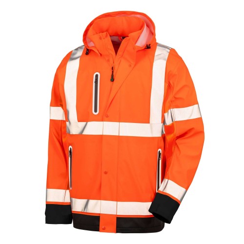 Front - Result Recycled Mens Prism PU Heavy Duty Jacket
