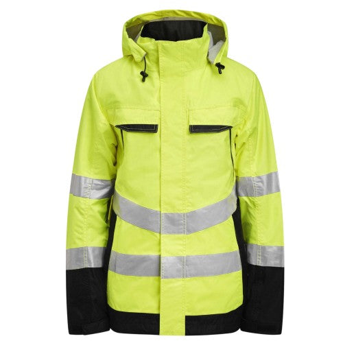 Front - Jobman Mens Shell Hi-Vis Jacket