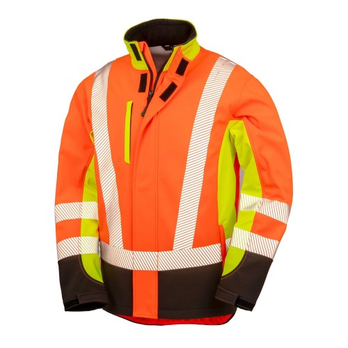 Front - Result Recycled Unisex Adult Safety 3 Tone 3 Layer Jacket