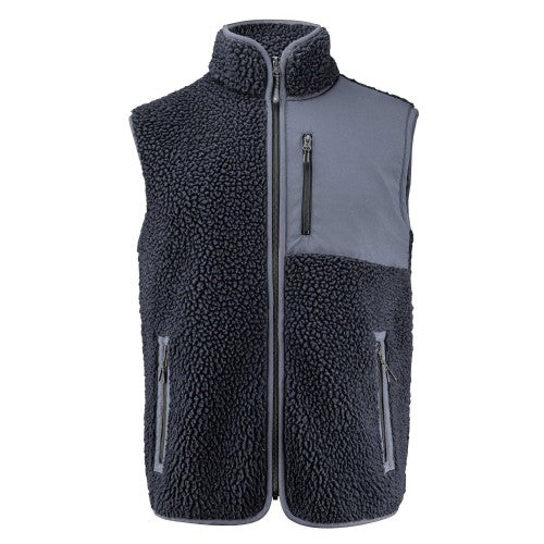Front - James Harvest Mens Kingsley Sherpa Fleece Gilet