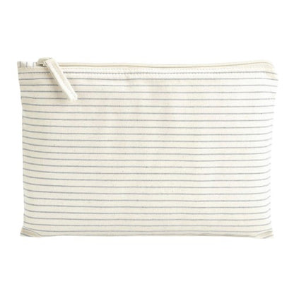 Front - Westford Mill Striped Organic Cotton Accessory Bag