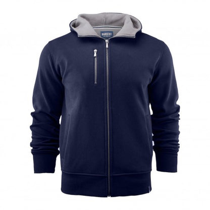 Front - James Harvest Mens Full Zip Hoodie
