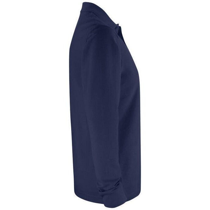Dark Navy - Lifestyle - Clique Unisex Adult Basic Chest Pocket Long-Sleeved Polo Shirt