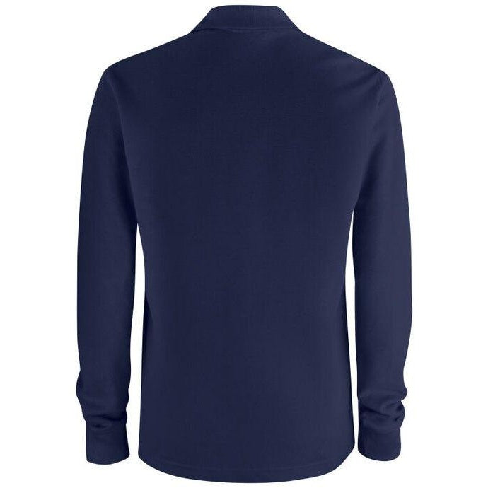 Dark Navy - Pack Shot - Clique Unisex Adult Basic Chest Pocket Long-Sleeved Polo Shirt