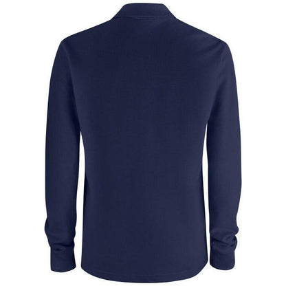 Dark Navy - Pack Shot - Clique Unisex Adult Basic Chest Pocket Long-Sleeved Polo Shirt