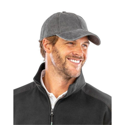Vintage Black - Front - Result Headwear Core Cotton Baseball Cap
