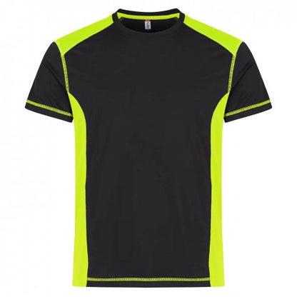 Front - Clique Mens Ambition Contrast Panel Recycled Polyester T-Shirt