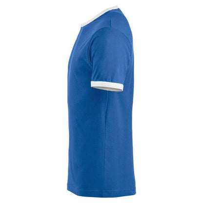 Royal Blue-White - Side - Clique Unisex Adult Nome Ringer T-Shirt