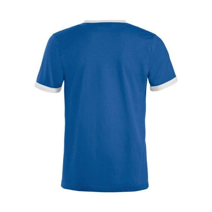 Royal Blue-White - Pack Shot - Clique Unisex Adult Nome Ringer T-Shirt