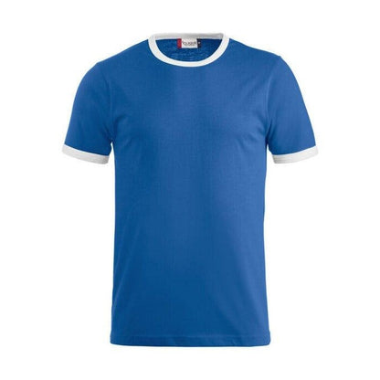 Royal Blue-White - Back - Clique Unisex Adult Nome Ringer T-Shirt