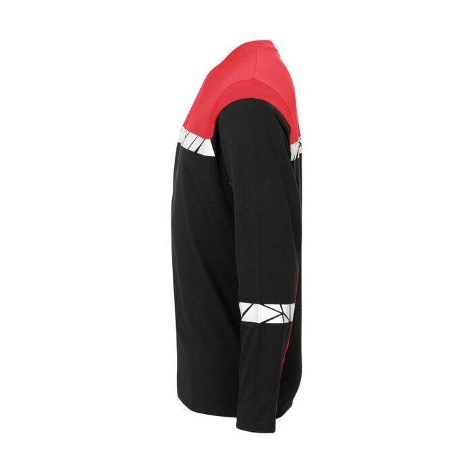 Black-Red - Lifestyle - Projob Mens Progression 7002 Long-Sleeved T-Shirt