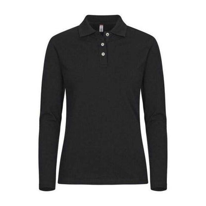 Front - Clique Womens/Ladies Premium Stretch Long-Sleeved Polo Shirt