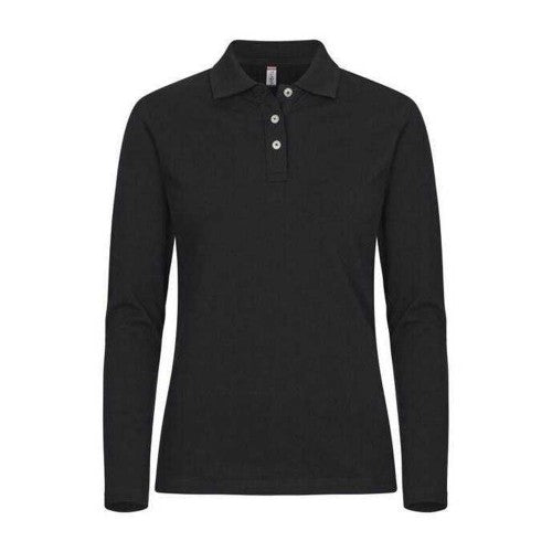 Front - Clique Womens/Ladies Premium Stretch Long-Sleeved Polo Shirt