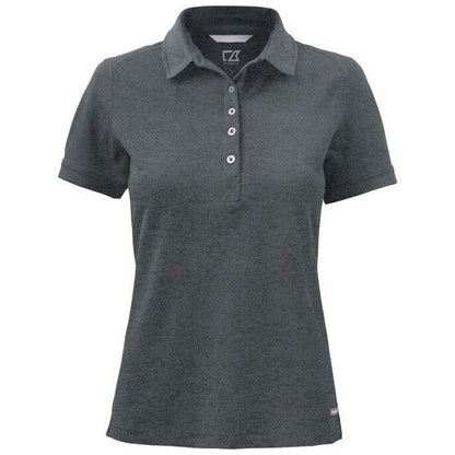 Anthracite Melange - Back - Cutter & Buck Womens-Ladies Advantage Polo Shirt