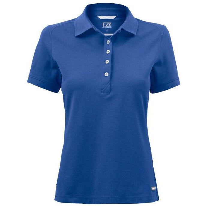 Blue - Close up - Cutter & Buck Womens-Ladies Advantage Polo Shirt