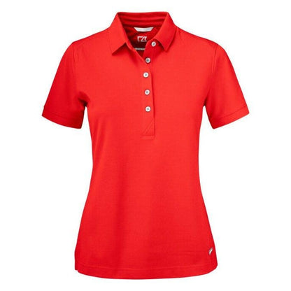 Red - Back - Cutter & Buck Womens-Ladies Advantage Polo Shirt