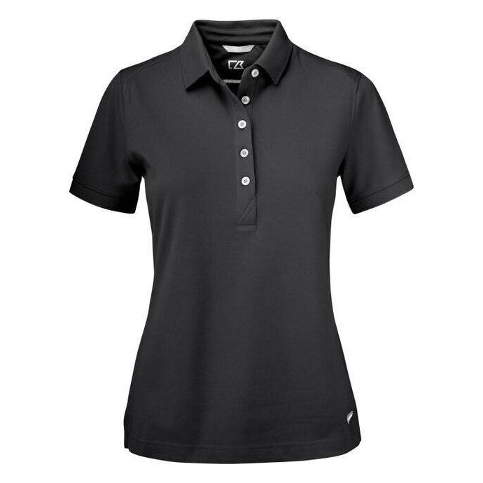 Black - Back - Cutter & Buck Womens-Ladies Advantage Polo Shirt