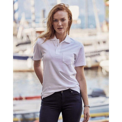 Black - Front - Clique Womens-Ladies Basic Chest Pocket Polo Shirt