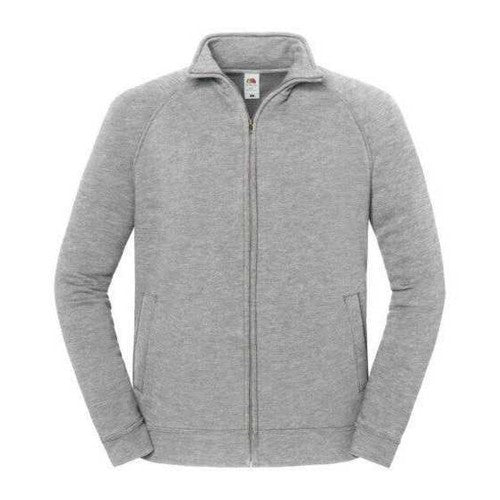 Front - Fruit of the Loom Mens Iconic Premium Classic Raglan Sweat Jacket