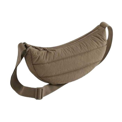 Front - Bagbase Quilted Recycled Polyester Crossbody Bag