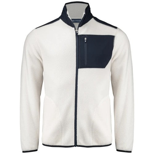 Front - Cutter & Buck Mens Cascade Sherpa Fleece Jacket