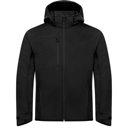 Front - Clique Unisex Adult Classic 2 in 1 Zip-off Sleeves Soft Shell Jacket