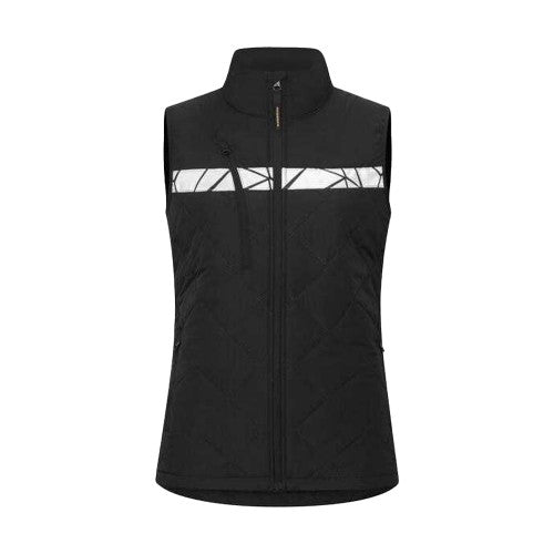 Front - Projob Womens/Ladies Progression Diamond Quilt Recycled Polyester Work Vest Top