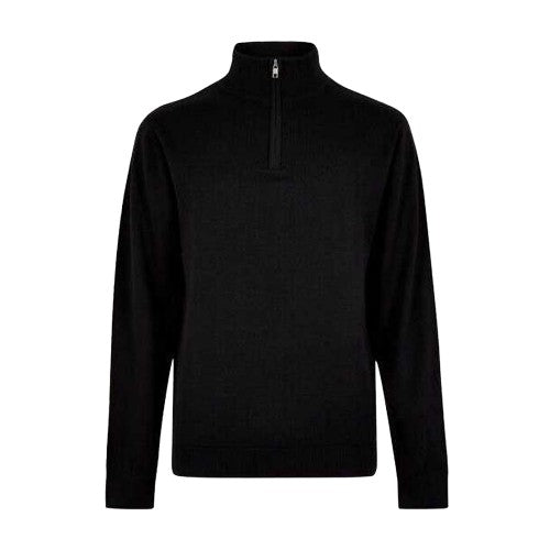 Front - Kustom Kit Mens Arundel Quarter Zip Sweater Top