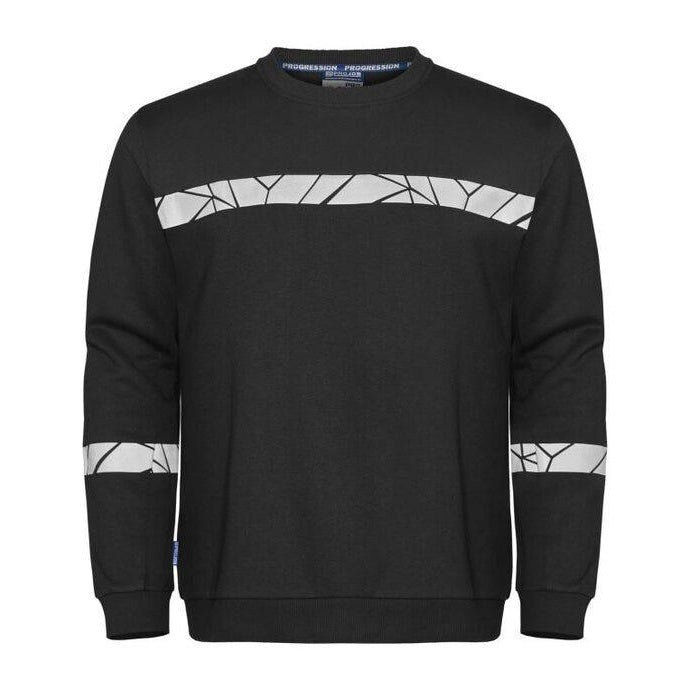 Black - Side - Projob Mens Progression Sweatshirt