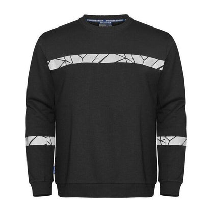 Black - Side - Projob Mens Progression Sweatshirt
