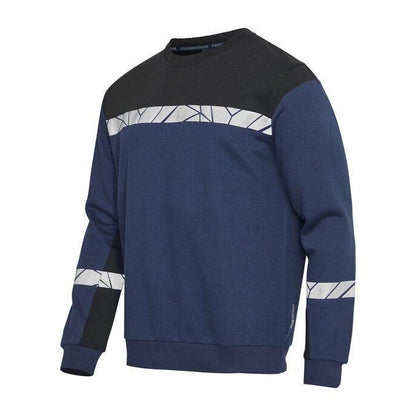 Navy-Black - Front - Projob Mens Progression Sweatshirt