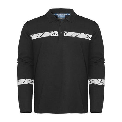 Black - Side - Projob Mens Progression 7004 Pique Polo Shirt