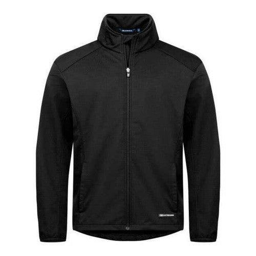 Front - Cutter & Buck Mens Oak Harbor Water Resistant Soft Shell Jacket