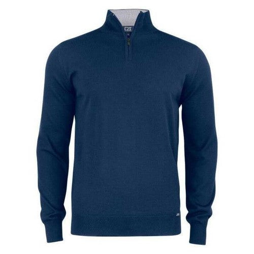 Front - Cutter & Buck Mens Merino Wool Half Zip Sweatshirt