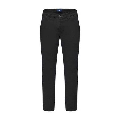Front - Cutter & Buck Mens Edgemont Cotton Blend Chinos