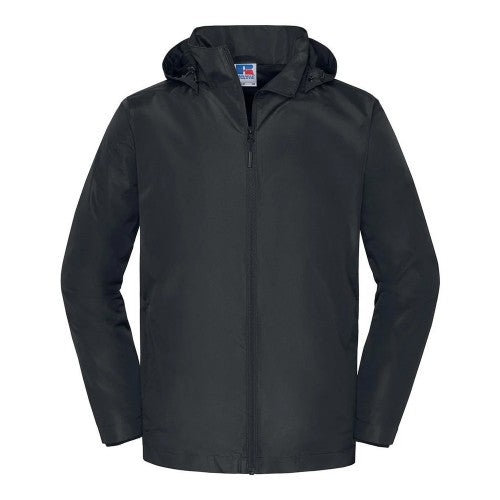 Front - Russell Mens Essential Waterproof Hooded Jacket