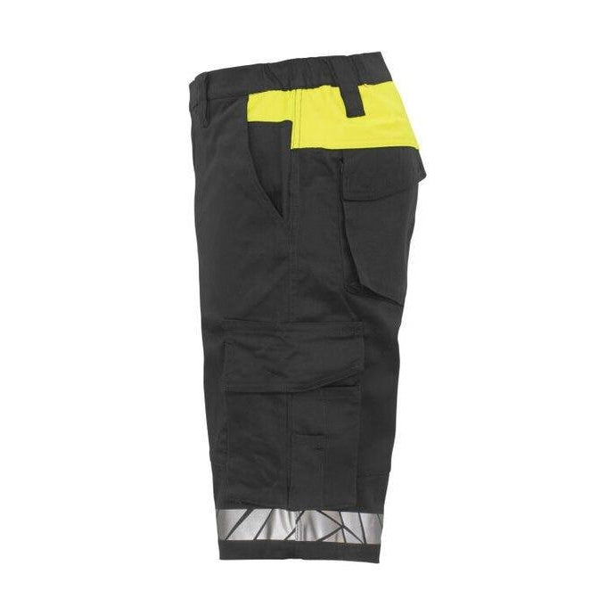 Black-Yellow - Lifestyle - Projob Mens Progression 7510 Work Shorts