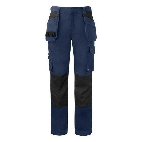 Front - Projob Mens Prio 5530 Cotton Work Trousers