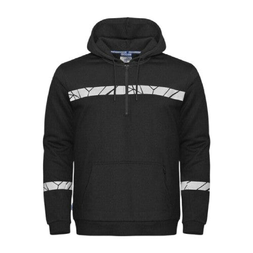 Front - Projob Mens Progression 7104 Half Zip Hoodie