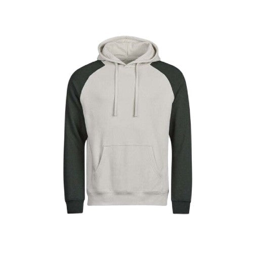 Front - Tee Jays Mens Unlabeled Two Tone Relaxed Fit Raglan Hoodie