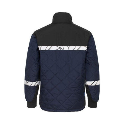 Navy-Black - Close up - Projob Mens Progression 7404 Jacket