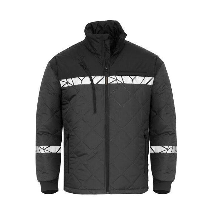 Grey-Black - Back - Projob Mens Progression 7404 Jacket