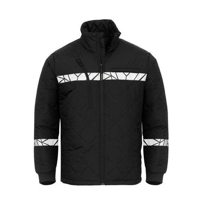 Black - Back - Projob Mens Progression 7404 Jacket
